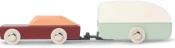 Holzauto mit Wohnwagen