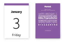 Tageskalender Typodarium